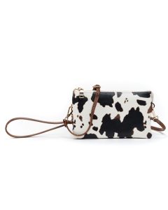 Jen & Co. Riley Wristlet White Cow