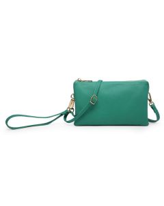 Jen & Co. Riley Wristlet Kelly Green