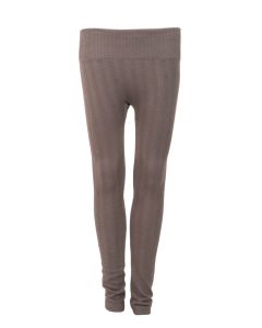 One 5 One Rib Fleece Leggings Chocolate