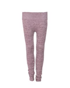 One 5 One Cable Fleece Leggings Red Plum