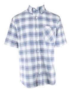 Stillwater Supply Co. Men's Yarn Dyed Plaid Shirt Light Blue