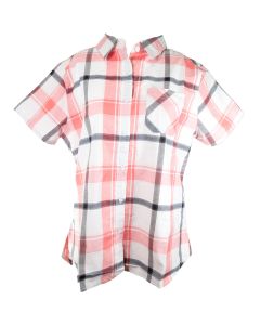 Stillwater Supply Co. Ladies Yarn Dyed Plaid Shirt Coral