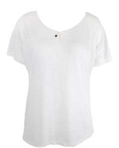 Stillwater Supply Co. Ladies One Button Henley White