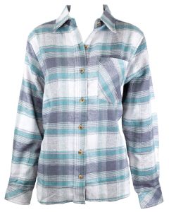 Outrageous inc L Flannel Shirt Grey/Black/Blue