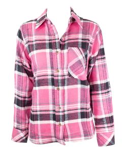 Outrageous inc  Flannel Shirt PINK-BLACK