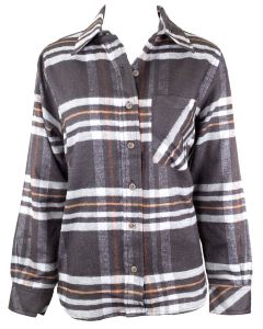 Outrageous inc  Flannel Shirt NAVY-GOLD