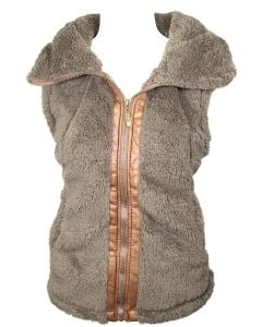 I5 Apparel L Fluffy Flce Vest Mushroom