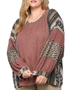 GiGiO Ls Mix Tunic Plus Mauve