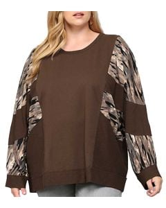 GiGiO Ls Mix Tunic Brown