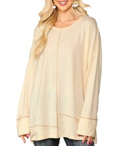 GiGiO Ls Stitch Tunic Cream