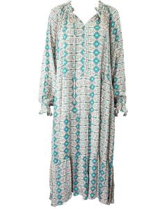 Easel Printed Gauze Maxi Dress Mint