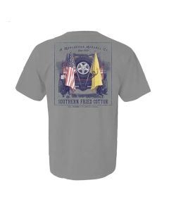 Southern Fried Cotton Big Tire Patriot T-Shirt Granite