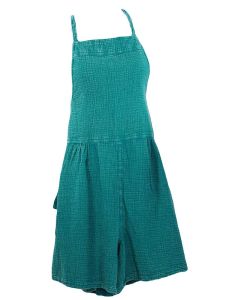 Easel Short Romper Atlantis Green