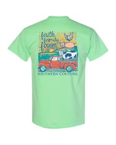 Southern Couture Faith Family Farm T-Shirt Mint Green