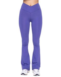 Mono B Venice Crossover Waist Yoga Pants Blue