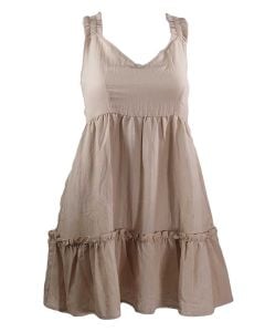 Blu Pepper Tier Dress Khaki