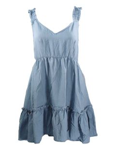 Blu Pepper Tier Dress Medium Blue