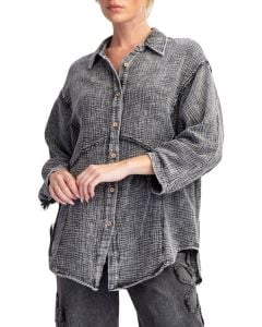 Easel Wash Tunic Smoke