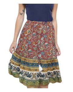 Lola P Skirt Print Clay