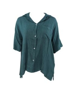 Stillwater Supply Co. Ladies Rayon Crepe Camp Shirt Teal