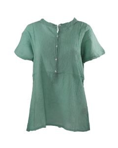 Stillwater Supply Co. Ladies Crepe Capped Sleeve Popover Sage