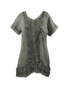 Stillwater Supply Co. Ladies Embroidered Top Olive