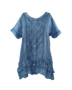 Stillwater Supply Co. Ladies Embroidered Top Blue