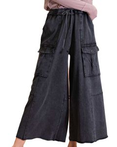 Easel Feeling Good Utility Pants Black