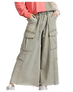 Easel Feeling Good Utility Pants  Olive