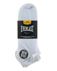 Everlast 7pk Men's No Show White