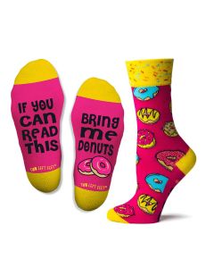 Two Left Feet Women's If You Can Read This Socks Bring Me Donuts