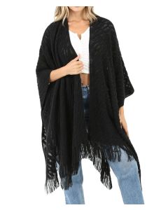 Angie Clothing Kimono Sweater Black