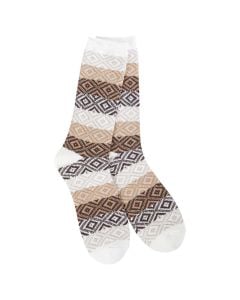 Worlds Softest Socks Weekend Gem Crew Chocolate Multi