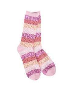 Worlds Softest Socks Weekend Gem Crew Pink Multi
