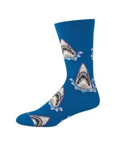 Socksmith Men's Shark Attack Blue