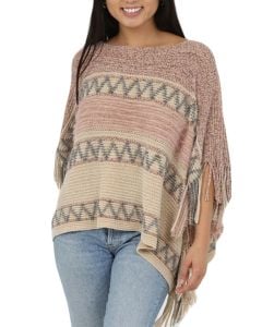 Angie Clothing Poncho Sweater Pink