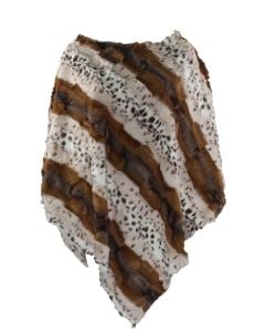 Magic Scarf Animal Mix Poncho Beige