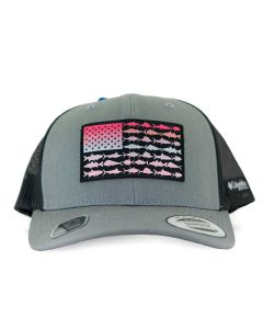 Columbia Sportswear PFG Fish Flag Mesh Snap Back Titanium, Black