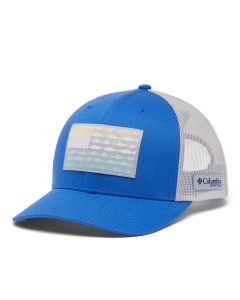 Columbia Sportswear Fish Flag Mesh Snapback Vivid Blue, White