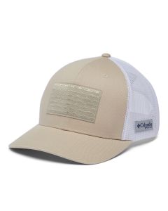 Columbia Sportswear Fish Flag Mesh Snapback Fossil White