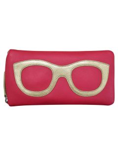 Ili New York Eye Glass Case Pink Light Gold