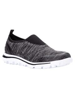 Propet Women's TravelActiv Slip On Black Heather