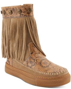 L'Artiste Women's Fringely Bootie Tan